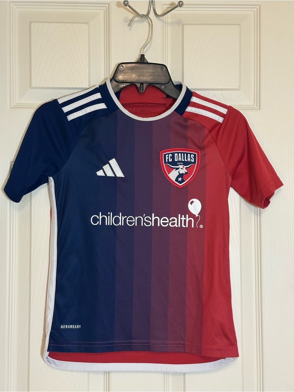 adidas Kids FC Dallas Short Sleeve Jersey in Red & Navy